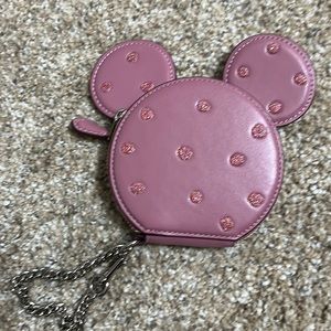 Coach Minnie Mouse keychain bag charm
